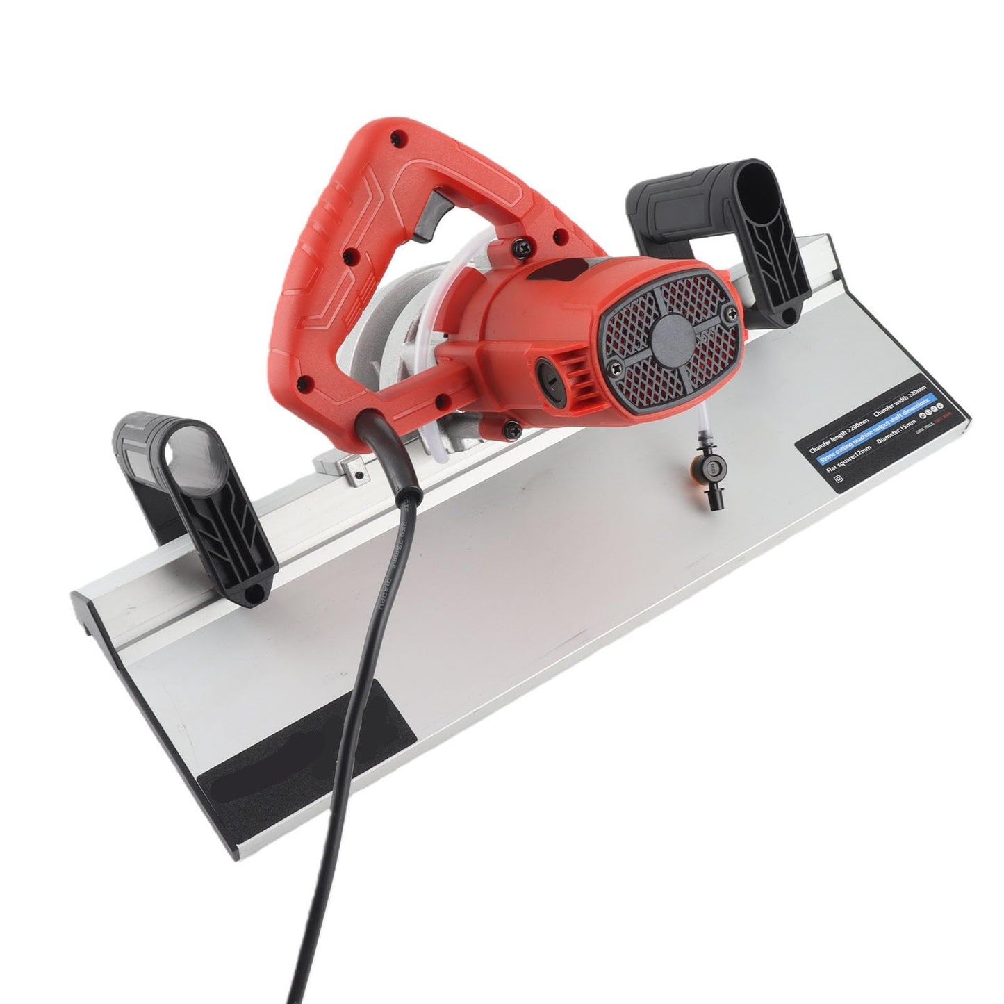 Electric Tile Bevel Cutter with Saw Cutter, 45 Degree 13000RPM 1200W High Strength Tile Chamfering Machine with 12V 2.2m Hose, Less Dust Design Ceramic Tile Chamferer