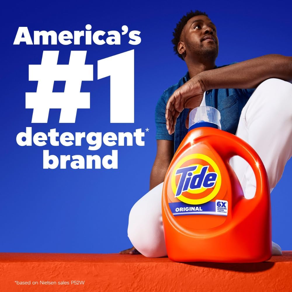 Tide Liquid Laundry Detergent - Original Scent, 64 Loads, 80 FL OZ | Powerful Stain Removal