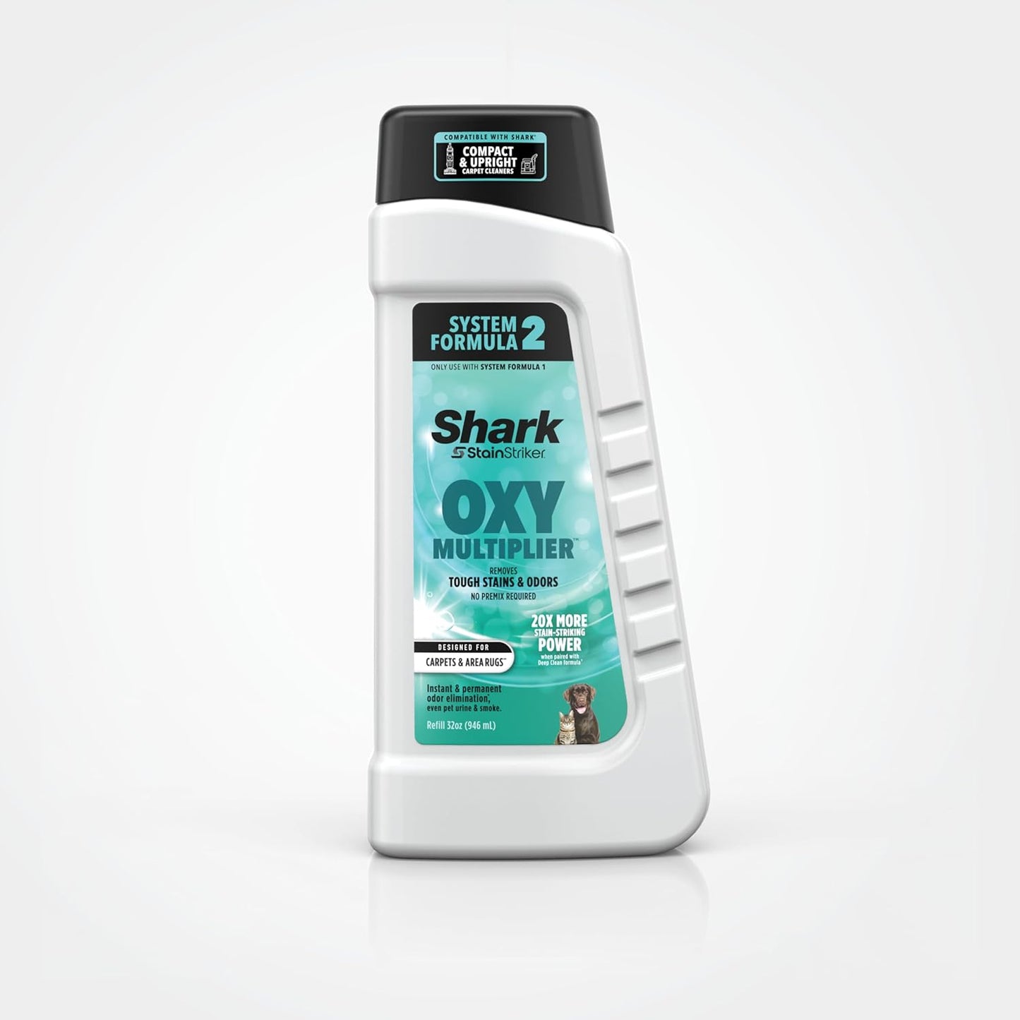Shark StainStriker OXY Multiplier Formula - 32oz Carpet Cleaner for All Carpets & Upholstery
