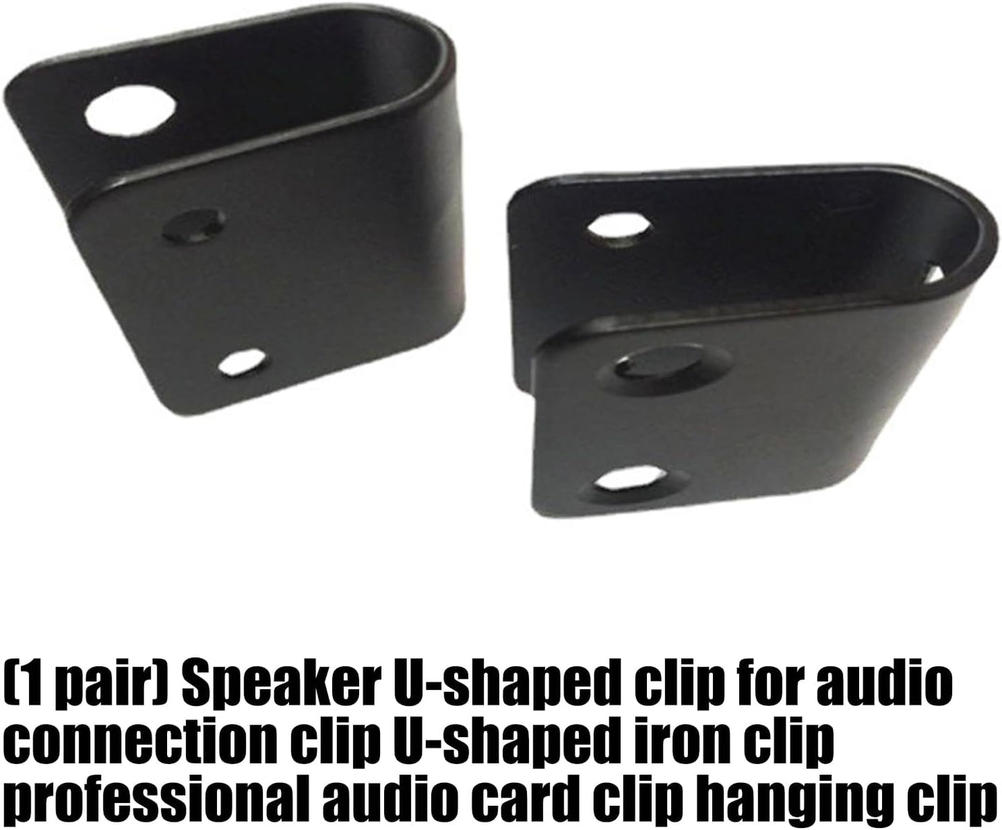 Kaeltsyn 2pcs Heavy Duty U Shaped Plate Hanging Speakers Connector Clip for Secure Wall Mount Clamp Professional Music