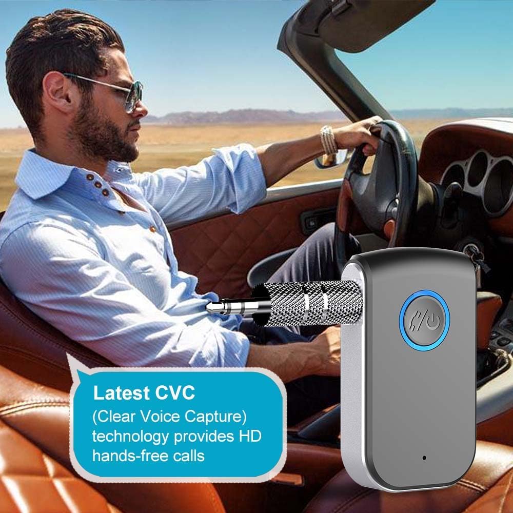 Senkiila Car,3.5mm Bluetooth AUX Adapter for Wireless Receiver AUX Bluetooth Car Adapter,Hands-Free Call for Cars