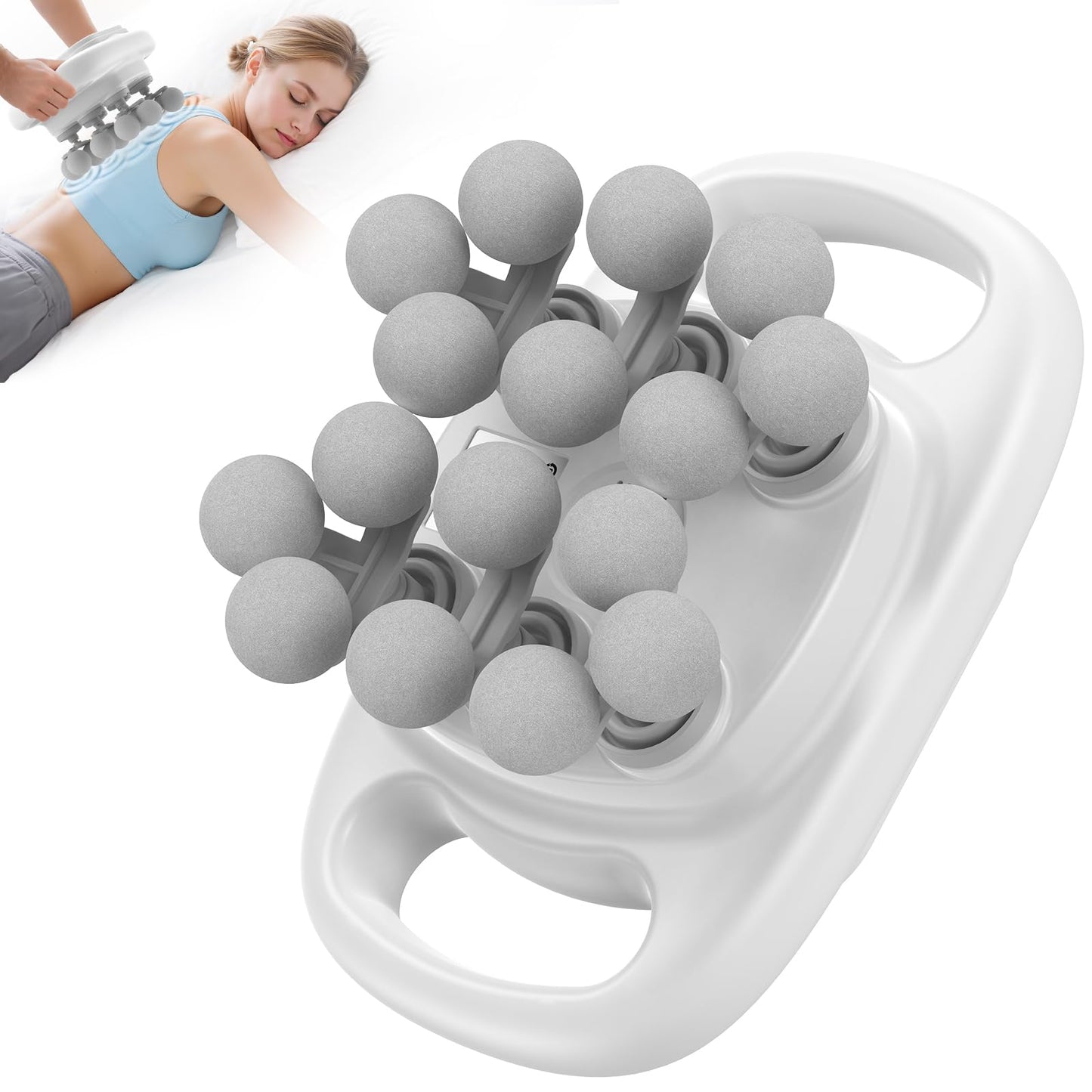 FEIERDUN 16-Head Massage Gun Set, Deep Tissue Percussion Massager with 8 Modes & 50 Intensities, Ultra-Quiet Electric Massage Tool for Back, Neck, Shoulders & Legs, Full Body Muscle Pain Relief, Gray