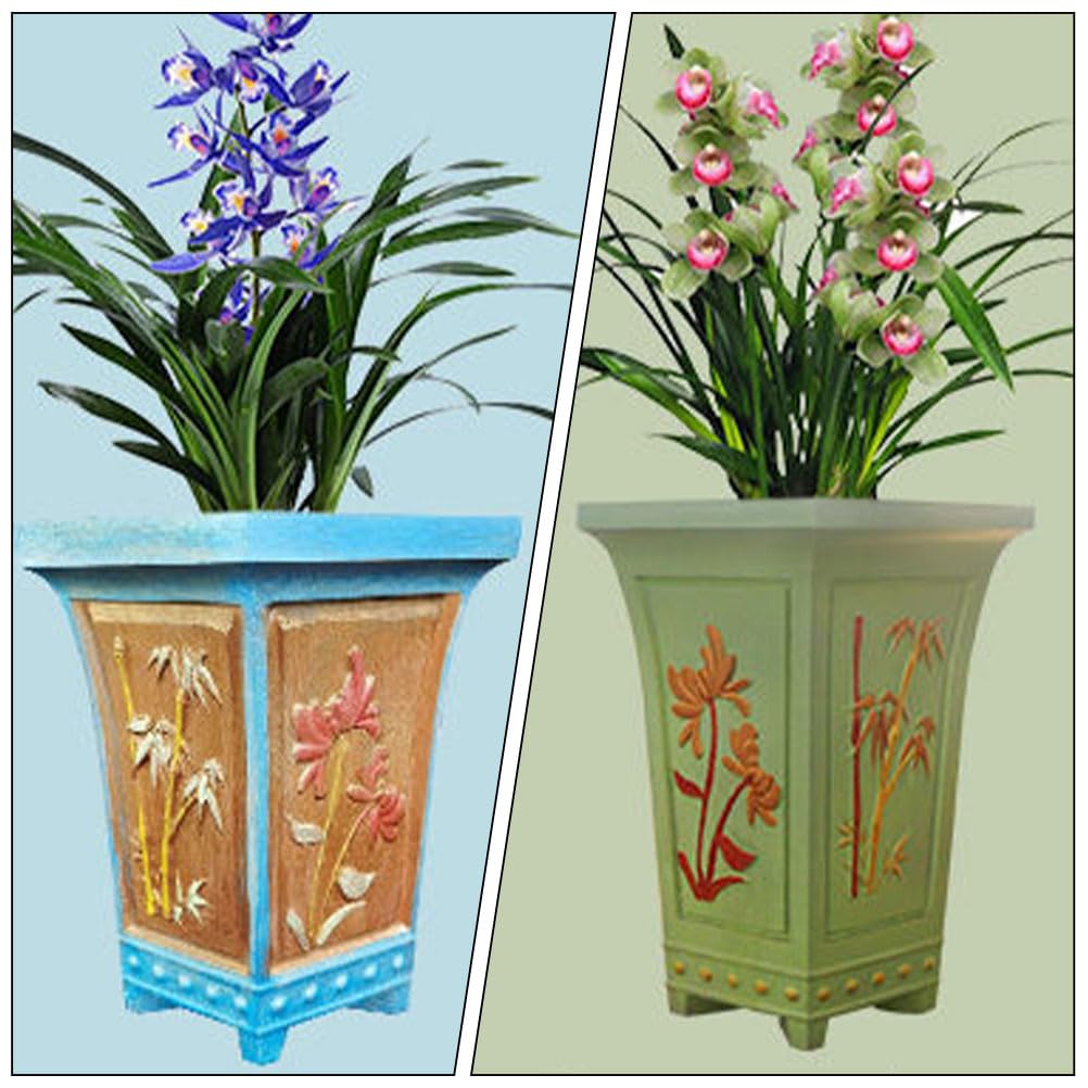GANAZONO epoxy Resin Concrete molds Home Decor DIY Flower Pot Shape molds Hexagonal Flower Pot Making Mold Craft epoxy Planter DIY Craft Mold Desktop Plastic Supplies