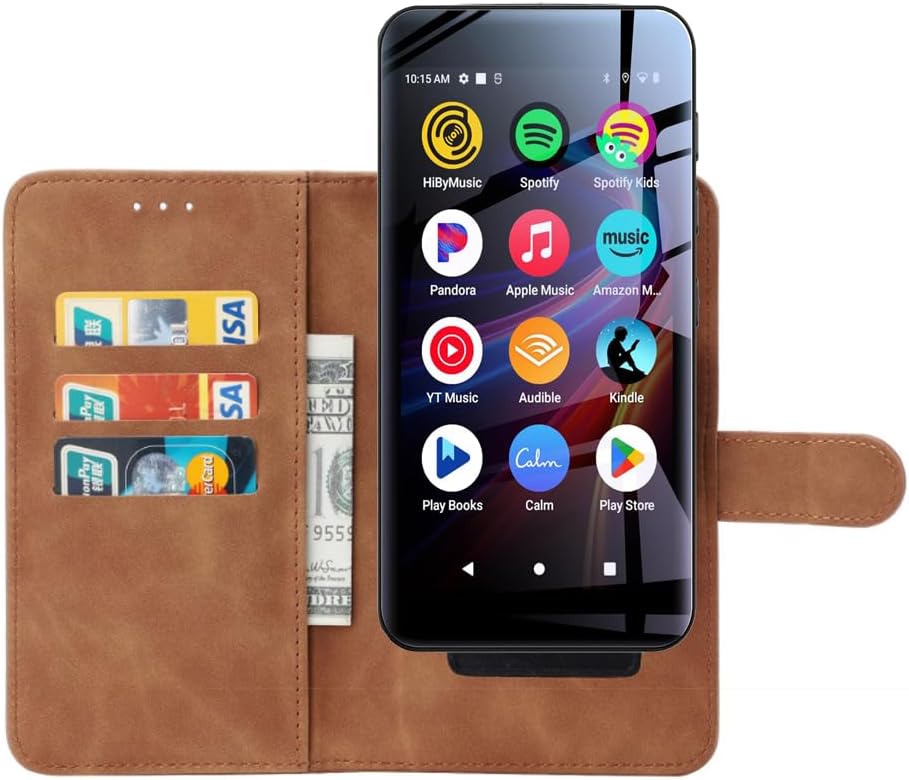 Ranyi M4S M4Pro MP3 M4S M4Pro 4" MP3 for Luoran /Luoran Kids Player Case, Universal Leather Wallet with Card Holder
