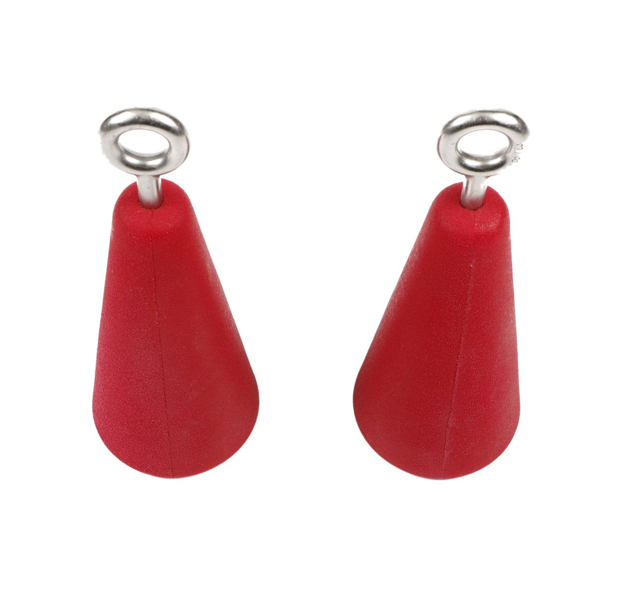 Atomik Climbing Holds Set of 2 Hanging Cones in Red for Beginners, Perfect for Entry-Level Pinch and Strength Training