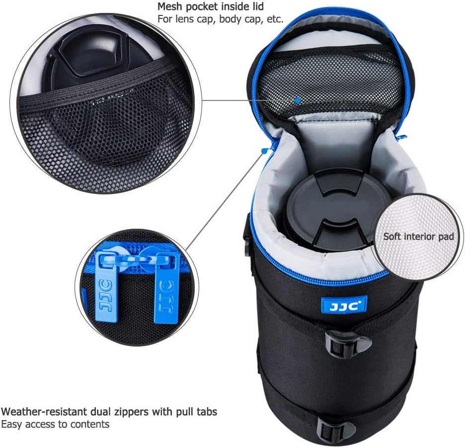 150-500mm f/5-6.3 800mm f/11 200-500mm f/5.6E 4.9'' 11.4''(D JJC Deluxe Lens Case Pouch Bag for Sigma DG OS HSM, Canon