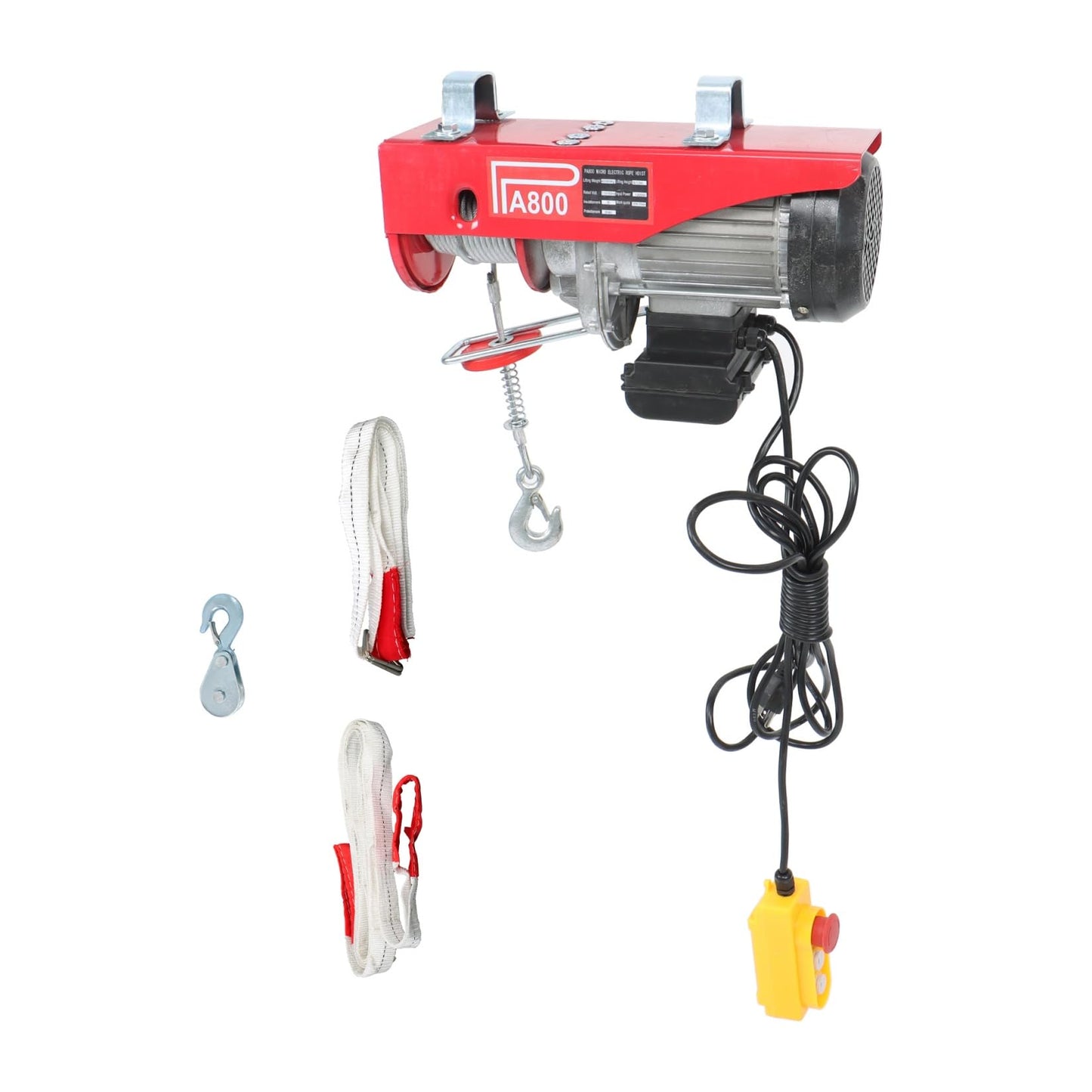findmall 1760lbs Electric Hoist 110V with Remote Control Overhead Winch Hoist with Steel Cable for Industrial Warehouses, Construction Sites, Material Lifting Systems