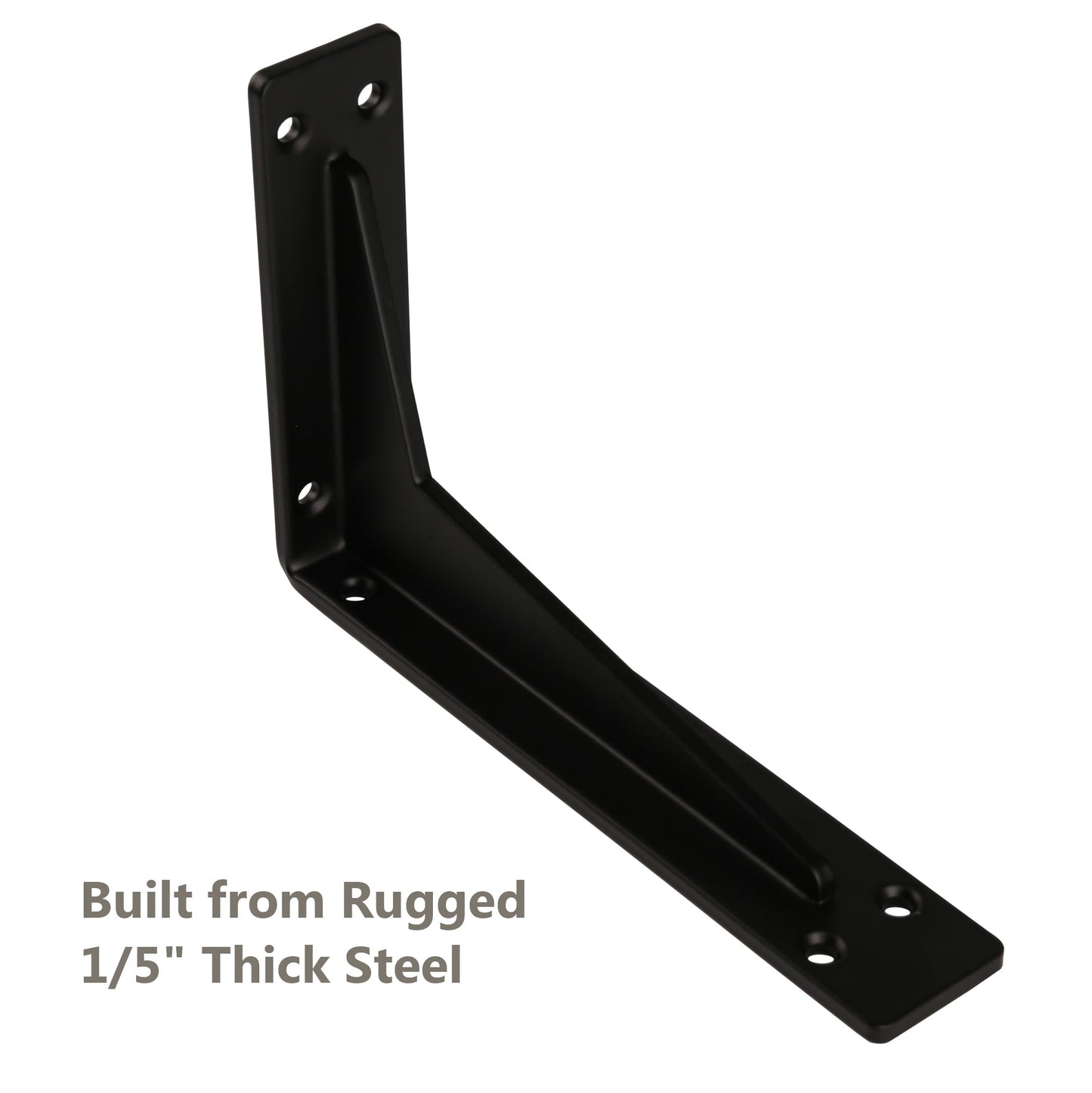 NEODROP 6-Pack 6 Inch Heavy Duty Shelf Brackets, Premium Metal Wall Bracket for Mantel, Countertop Support, Garage Storage Shelves | Floating Shelf Hardware | High Strength Corner Brace