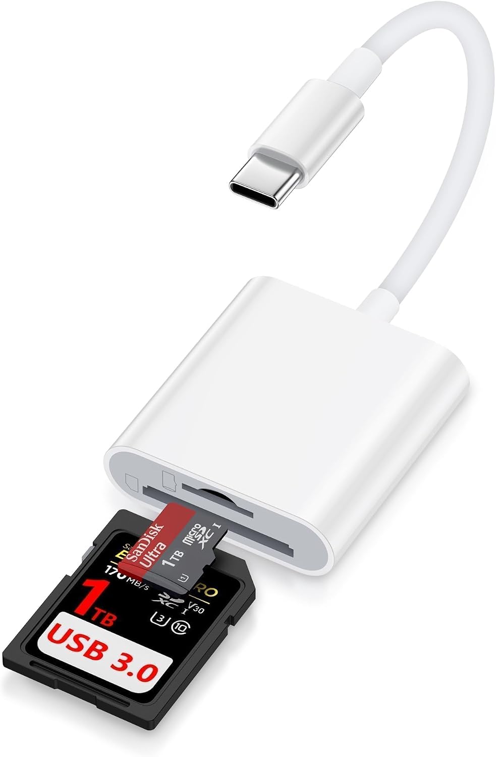 AILKIN 17/17e/17Pro/16e/16Pro, 3.0 S26, SD Card Reader Type C for iPhone MacBook, iPad Pro, USB C Micro SD Card Reader