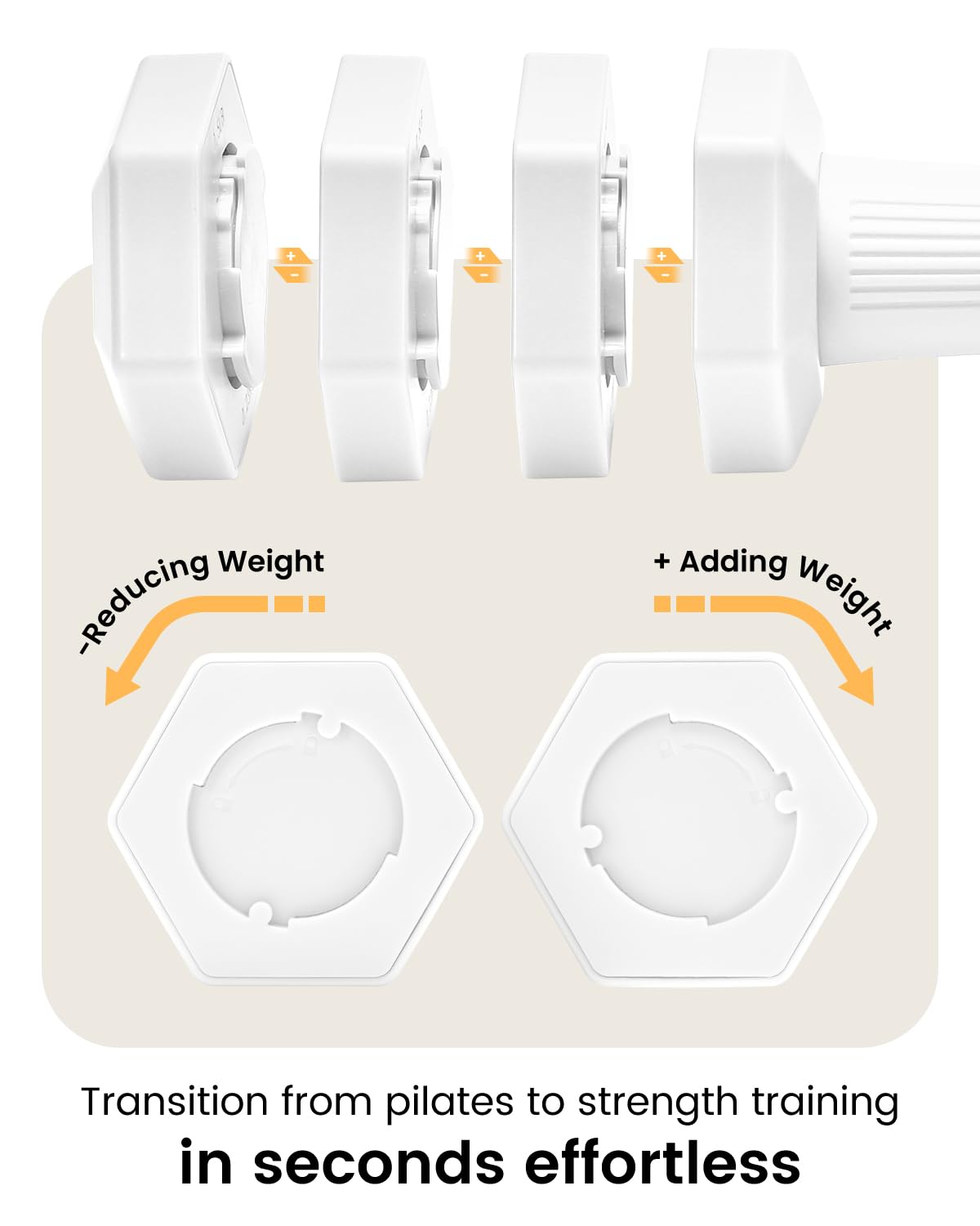 Adjustable Dumbbells Set, 4 in 1 Hand Weights Set for Women Men 10 LB Dumbbell Pair Each 2lbs 3lbs 4lbs 5lbs Weights Dumbbells Set with TPU Soft Rubber Handle for Home Gym Exercise Fitness - White