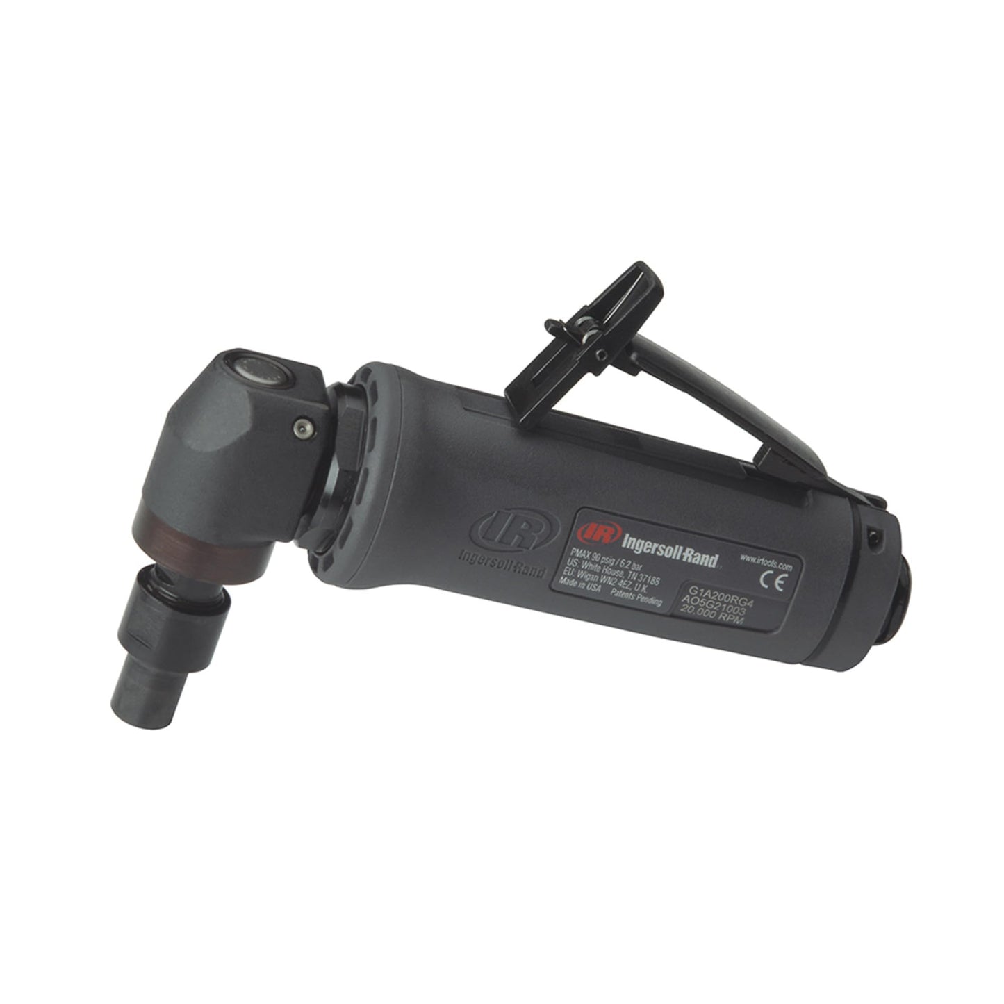 Ingersoll Rand G1A200RG4 Angle Air Die Grinder, 20,000 RPM, 0.4 HP, 1/4" Collet, Rear Exhaust