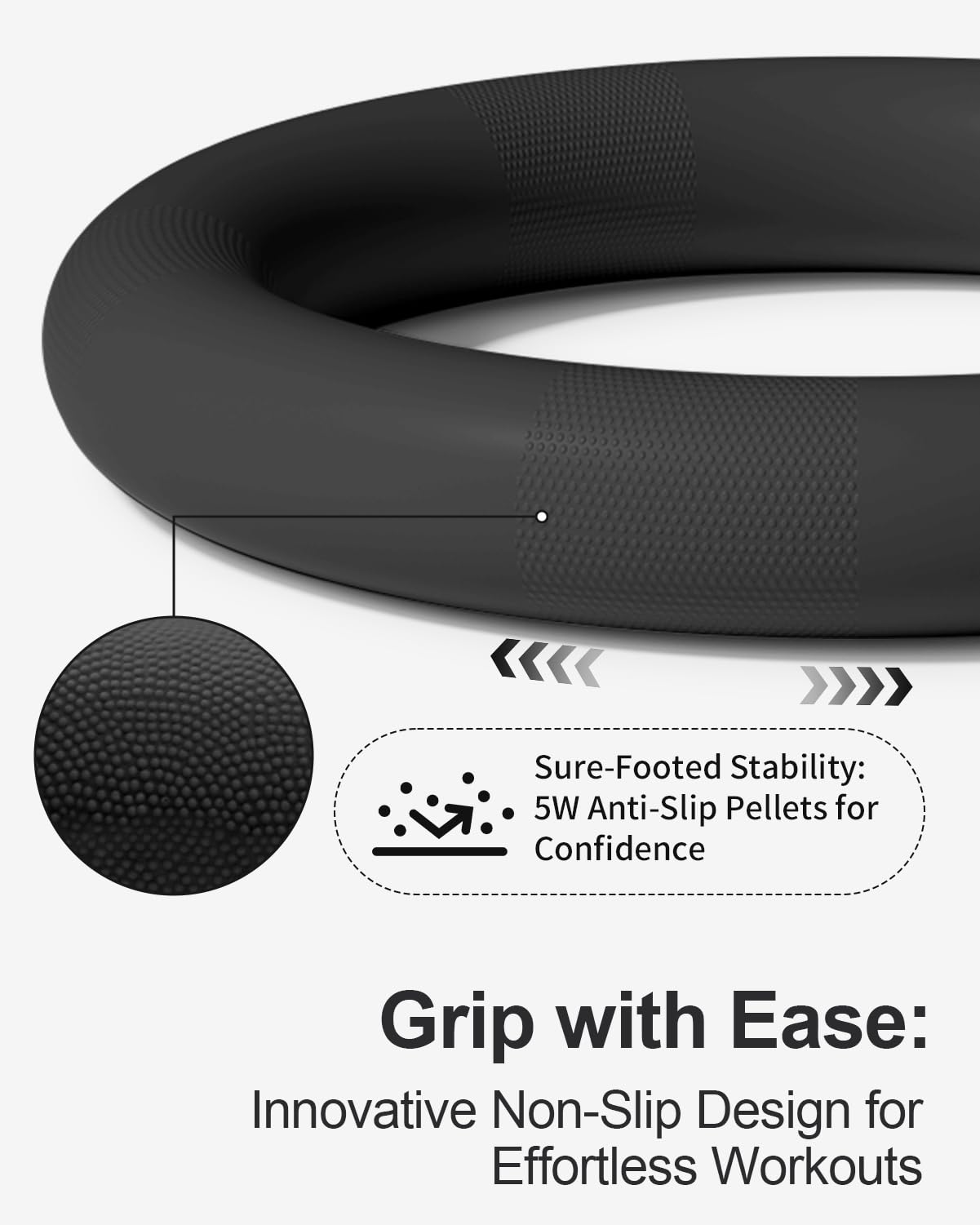 YOTTOY Balance Ball Chair,Exercise Ball Ring and Yoga Ball Chair for Office Use (Black)