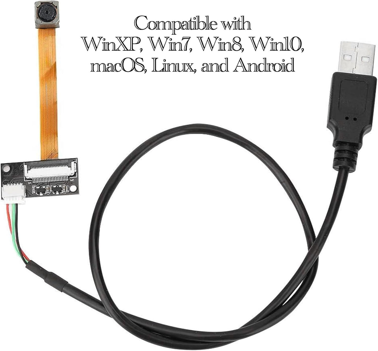 RQG OV5640 5MP 2592 1944P 15FPS 60 USB Camera Module, HD * Camera Module, Auto Focus, View Angle, OTG UVC for Windows