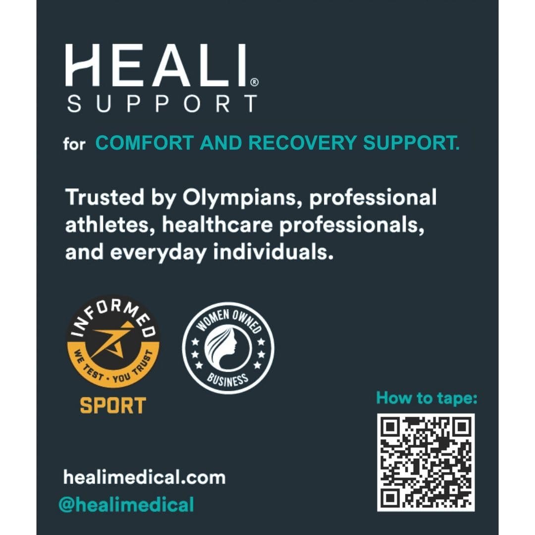 Heali Kinesiology Tape with Magnesium and Menthol, 20 Pcs Precut Strips, K Tape Roll, Knees, for Physical Therapy, Sports, Muscles and Joints, Water Resistant, Blue Splatter