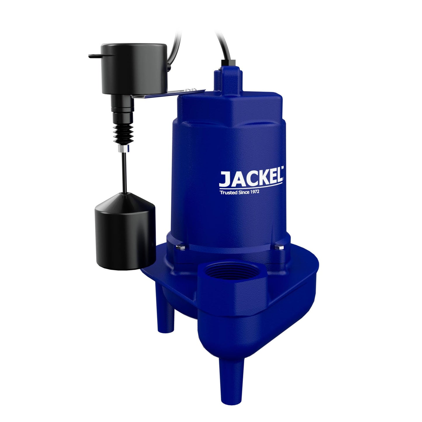 JACKEL SEW500CIV 1/2 HP 9300 GPH Cast Iron Submersible Sewage Pump with Piggy-Back Vertical Float Switch