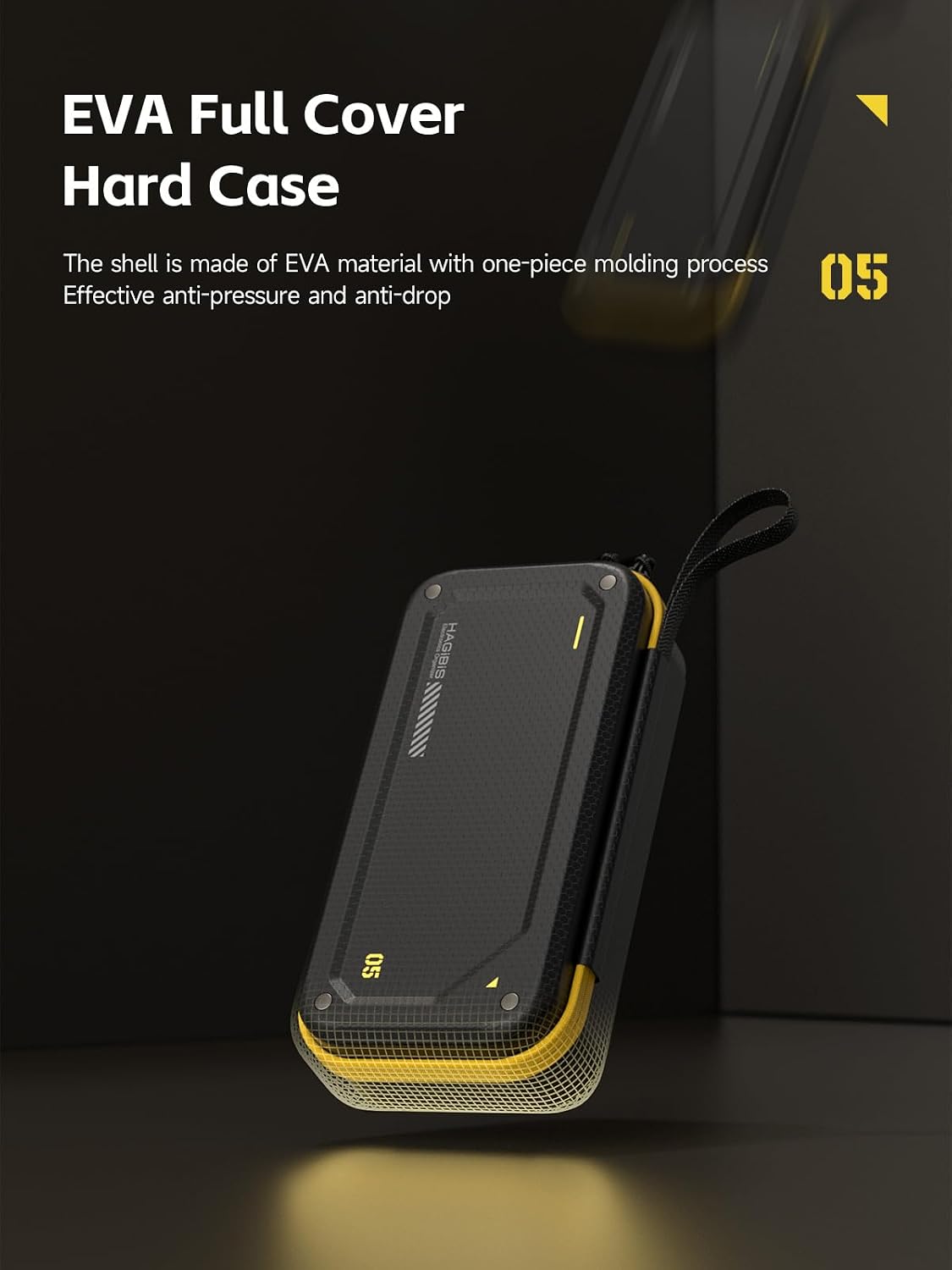 Hagibis Electronic Organizer Traveling Case Bag EVA Hardshell PU Portable Carrying Pouch for Mouse, Charger, Cables