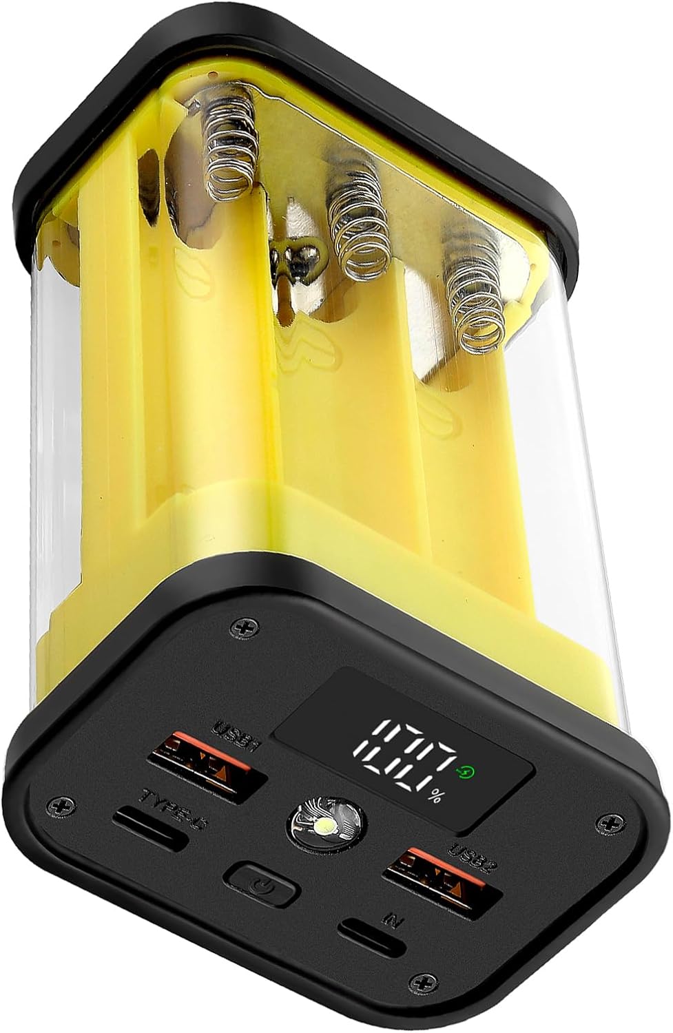 Generic 6 22.5W Slot Battery Power Bank Case, DIY Empty Charger Shell Kit, Removable Battery Holder for Secure Mobile
