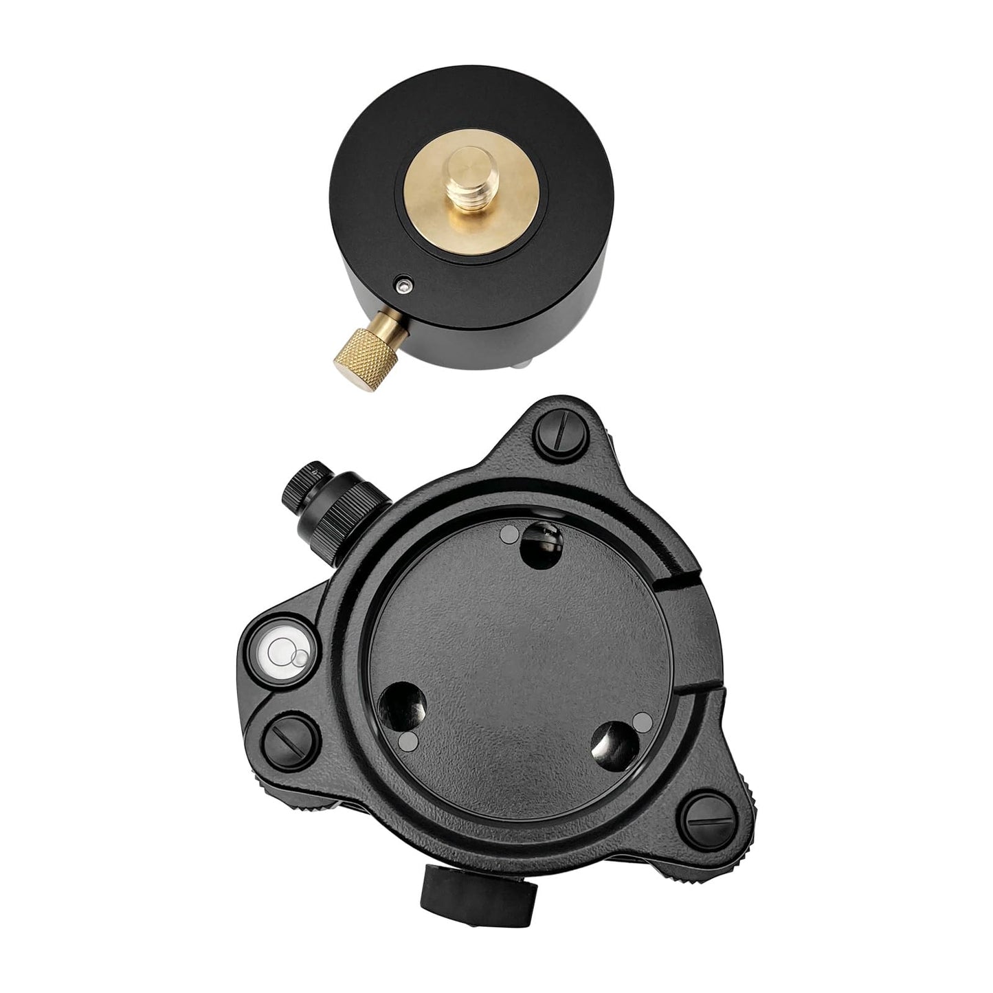 Surveying Tribrach Adapter Kit with Optical Plummet and 360° Rotating Prism Base 5/8-11 Thread Mount Set for GPS GNSS Total Stations Prism Poles and Tripods