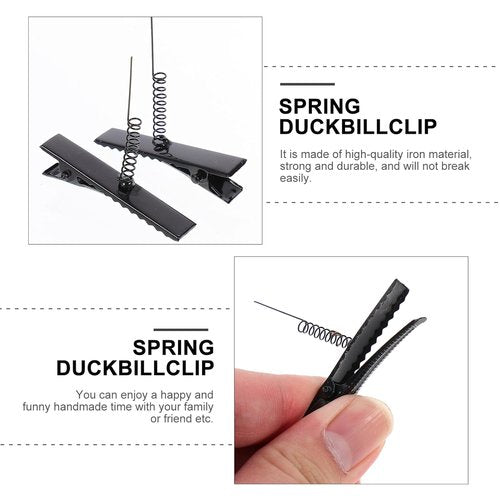 Abaodam Duck Bill Clips - 100 Pcs Spring Metal Hair Clips for DIY Crafts | Perfect for Holidays