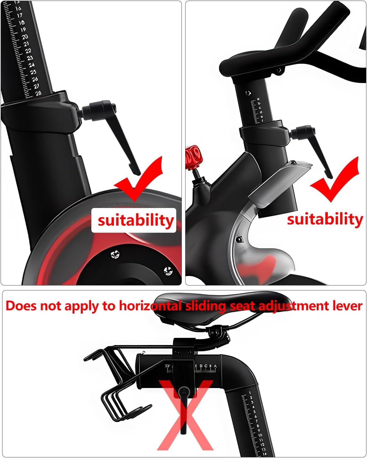 MOSKAV Sports Bike seat Height Adjuster seat/Fitness Sports Bike seat Handle, Suitable for Replacing The Fixing Screws of Peloton seat up and Down Adjustment., black