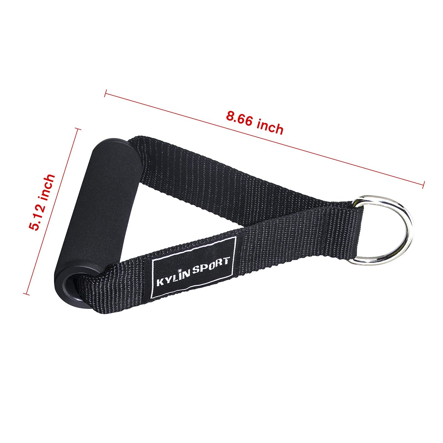 KYLIN SPORT 1 Pair of Resistance Bands Exercise Handles for Gym Heavy Duty Nylon Straps Foam Handles Replacement Fitness Equipment