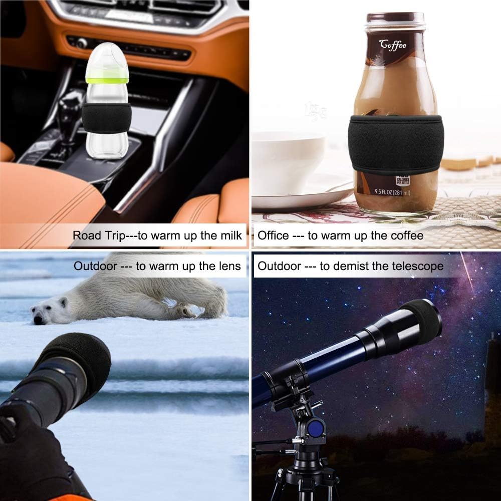 COOWOO USB Lens Heater Warmer Dew Heater Strip with Temperature Regulator for Universal Camera and Telescopes Lens