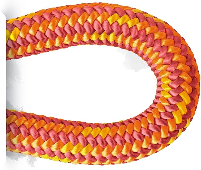 Pelican Rope Arborist Rope 11.8mm x 300Ft High-Strength 24-Strands Static Climbing Rope | 7,000 lb Strength for Tree Climbing, Pulling, Outdoors & Swing | Made in USA - Red, Plain End