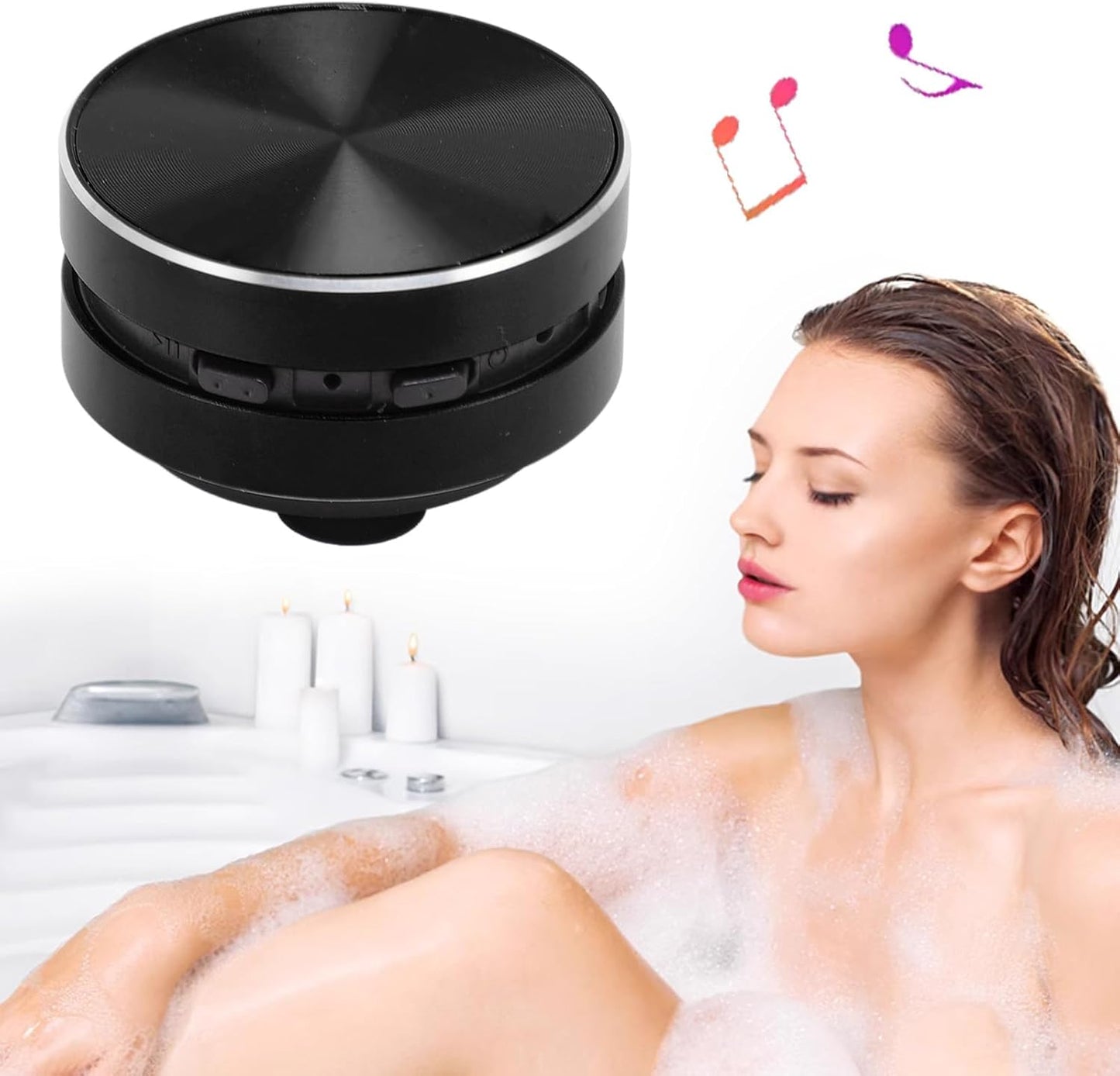 Yunseity Bluetooth Bone Conduction Speaker, Stereo Bass Sound Portable Speaker, Built in Mic Mini Music Player