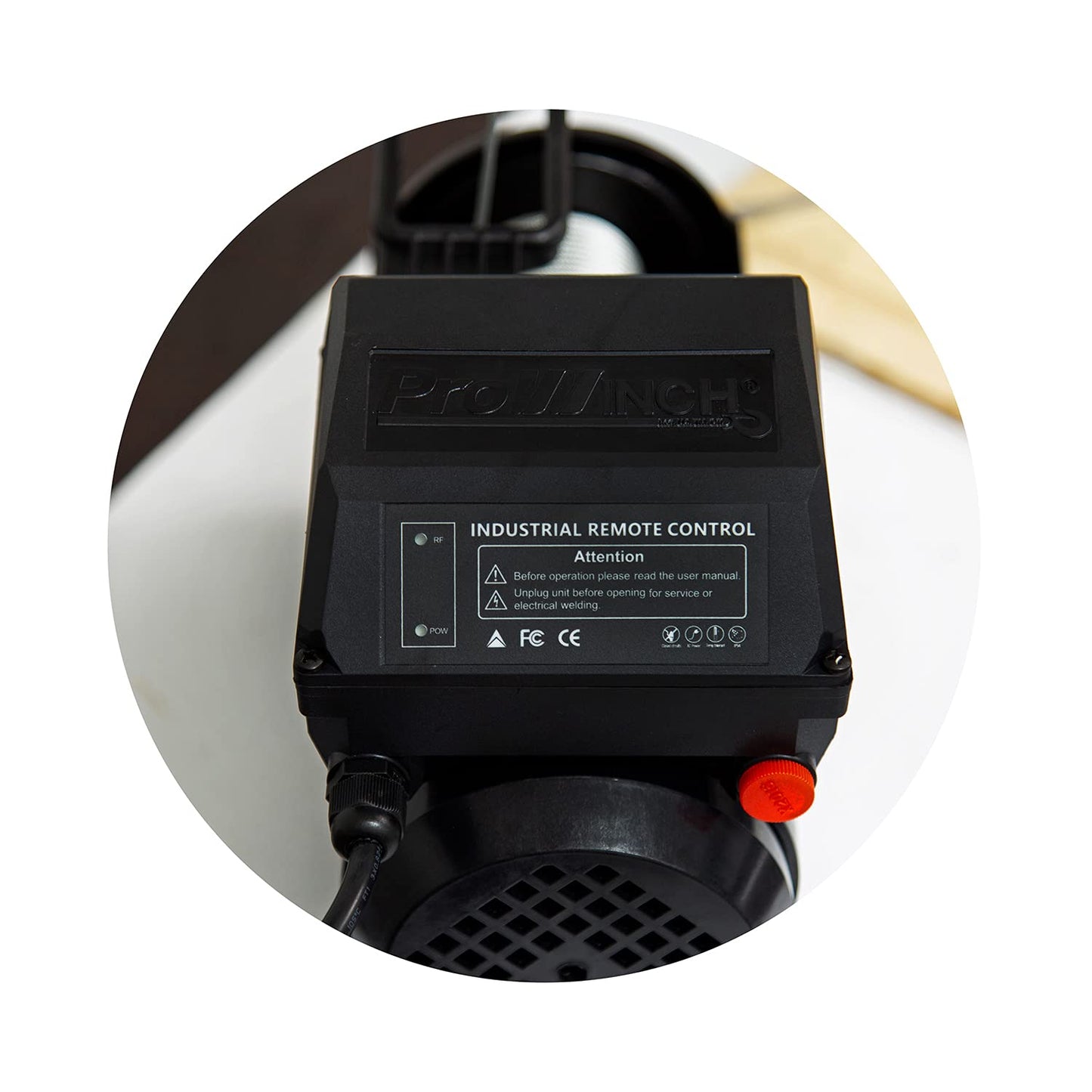 Prowinch Electric Hoist, 110V, 1100lbs Lifting Capacity, 38ft Lifting Height, Wireless Remote Control, Upper & Lower Limit Switches for Home Improvement, Warehouse Clearance, Garage Hoist System