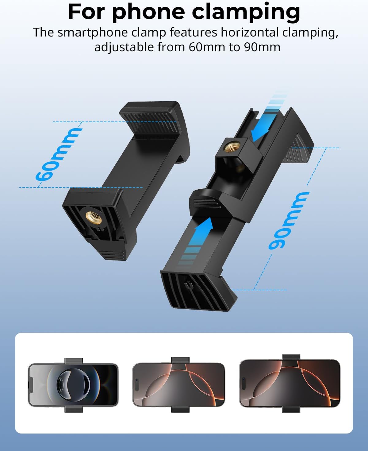 SMALLRIG 1/4" 3/8" 9.8 Inches 5326 Clamp w/ and Thread Holes, Adjustable Friction Power Articulating Magic Arm