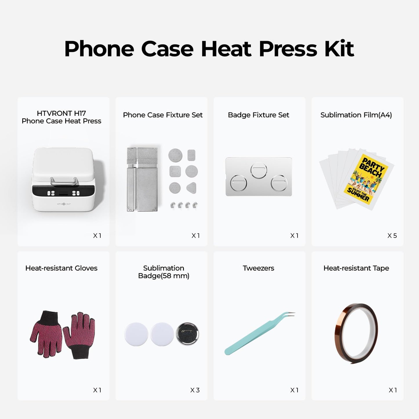 HTVRONT Phone Cases Heat Press - 3D Vacuum Heat Press with is Software, Auto Temperature Control. Includes 2 Adjustable Phone Fixture(Compatible with iPhone & Android)