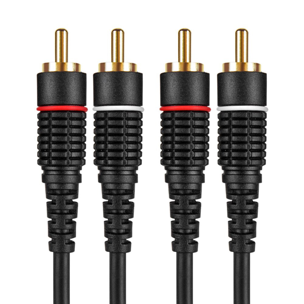 TNP Products 50 2 TNP RCA Cable ft - Gold Plated RCA Male to Male HiFi Stereo Cable - Red White Audio Cord Dual