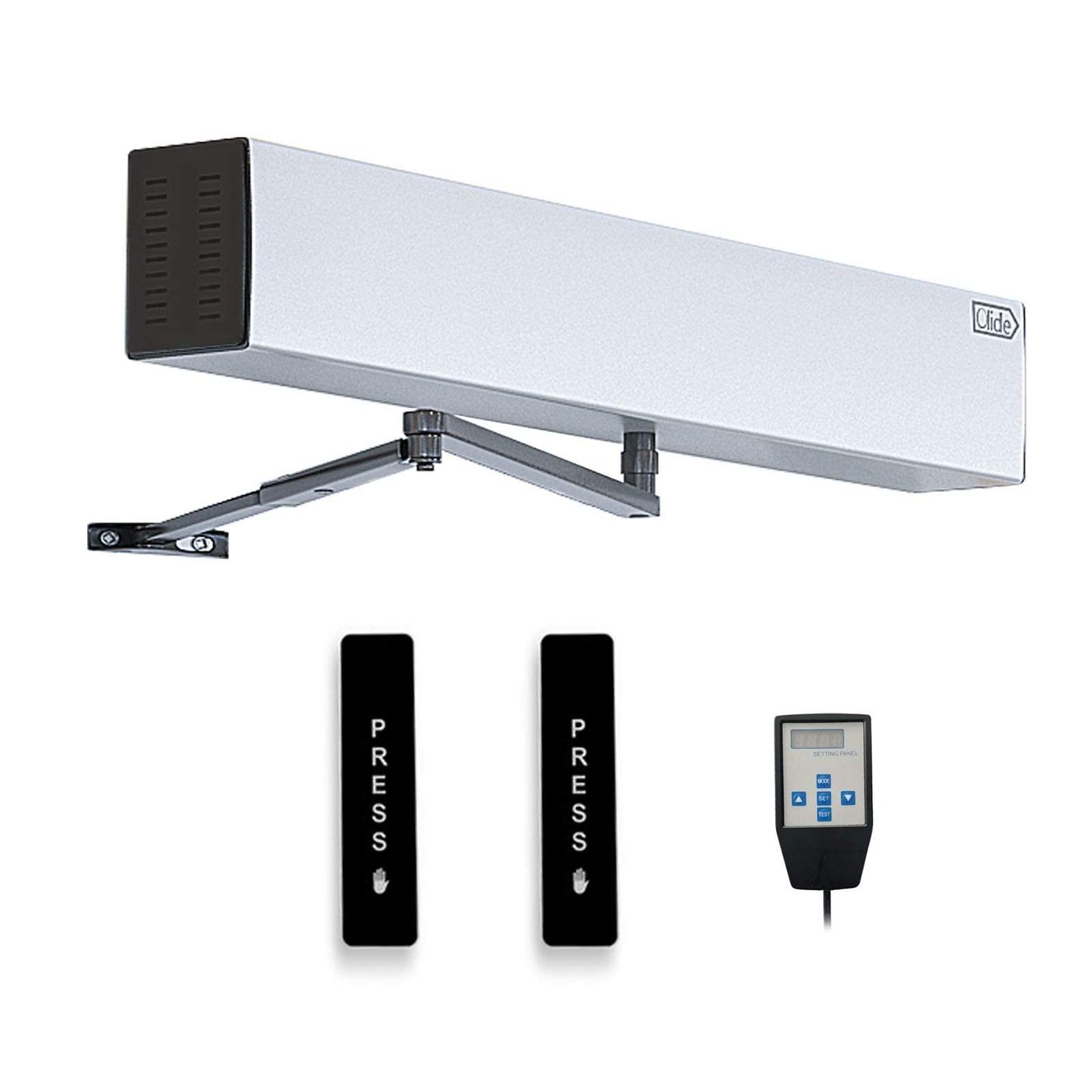 Olideauto Automatic Swing Door Opener with Wireless Push Button and NC Fail Secure Electric Strike