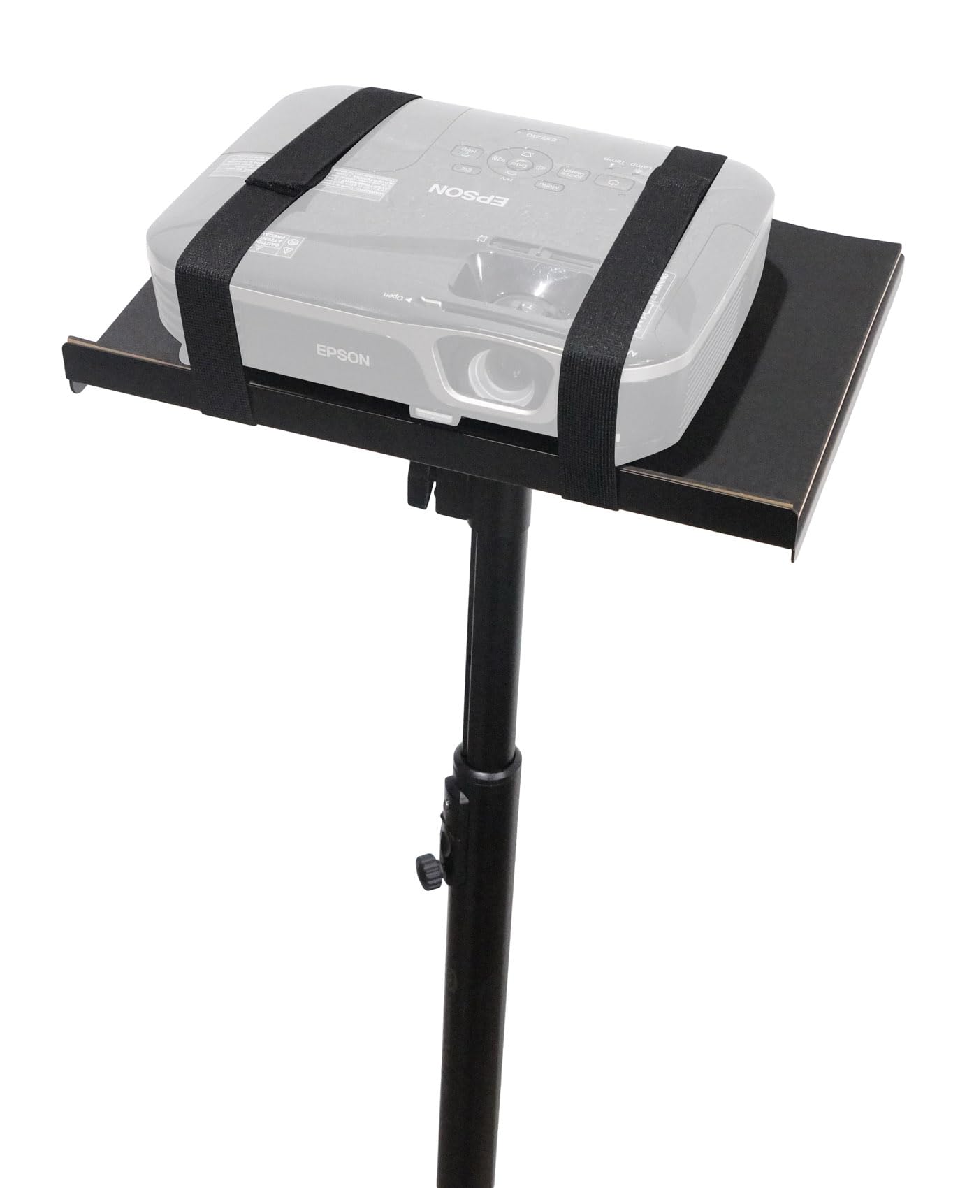 Rockville RLF2 10 Ft Multi-Purpose Speaker/Lighting/Projector Stand, Flat-Base, Air Cushion System, Tiltable Projector Tray, for DJs and Event Professionals