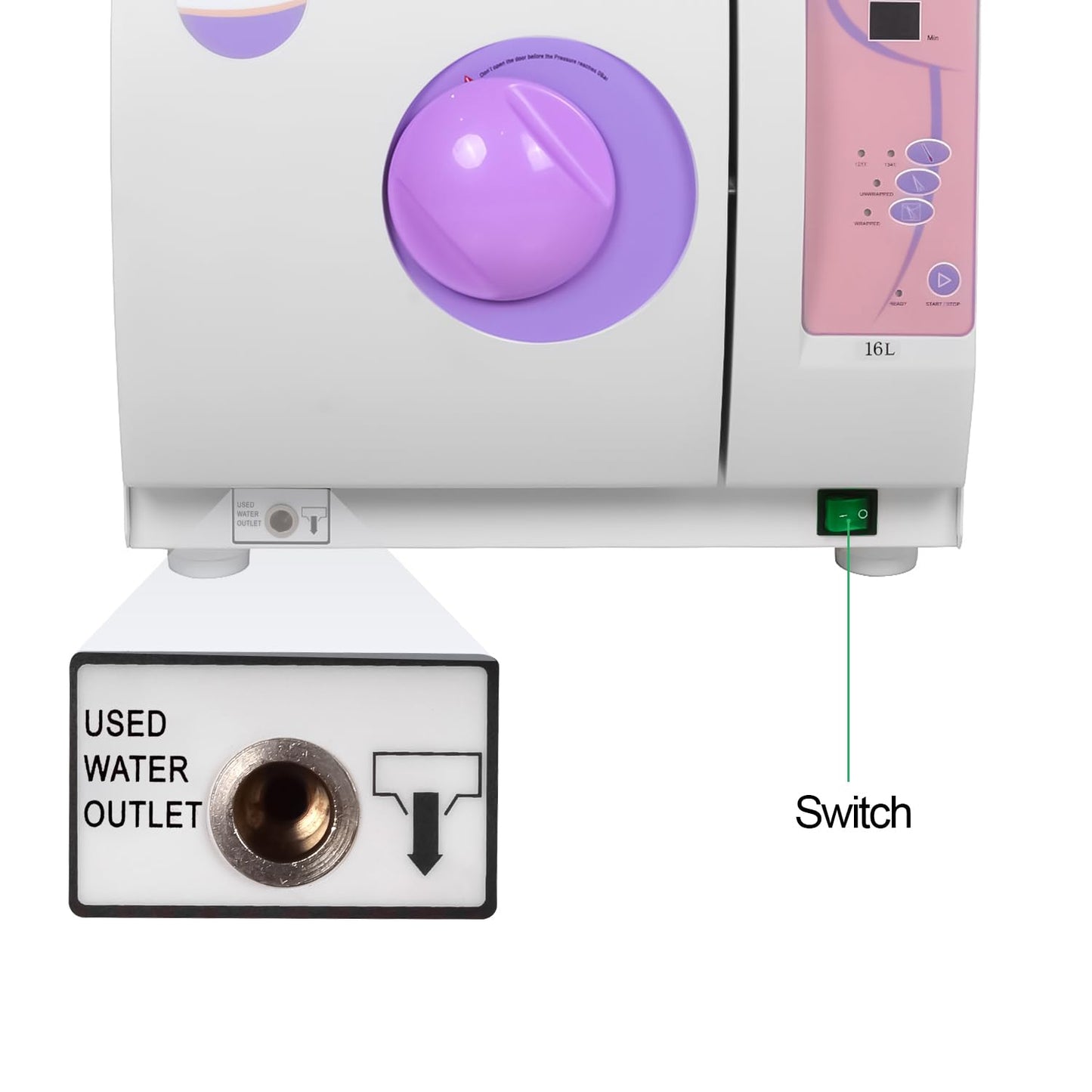 16L/18L/23L Benchtop Type Autoclave Class N Series Portable Lab Autoclave Steam Sterilizer (16L)