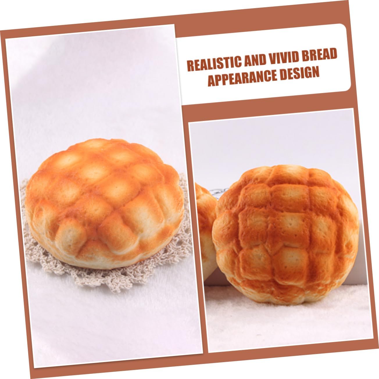 2pcs Set PU Fake Pineapple Bread Simulated Bread Props for Bakery Decor Chic Photo Prop for Kitchen and Shop