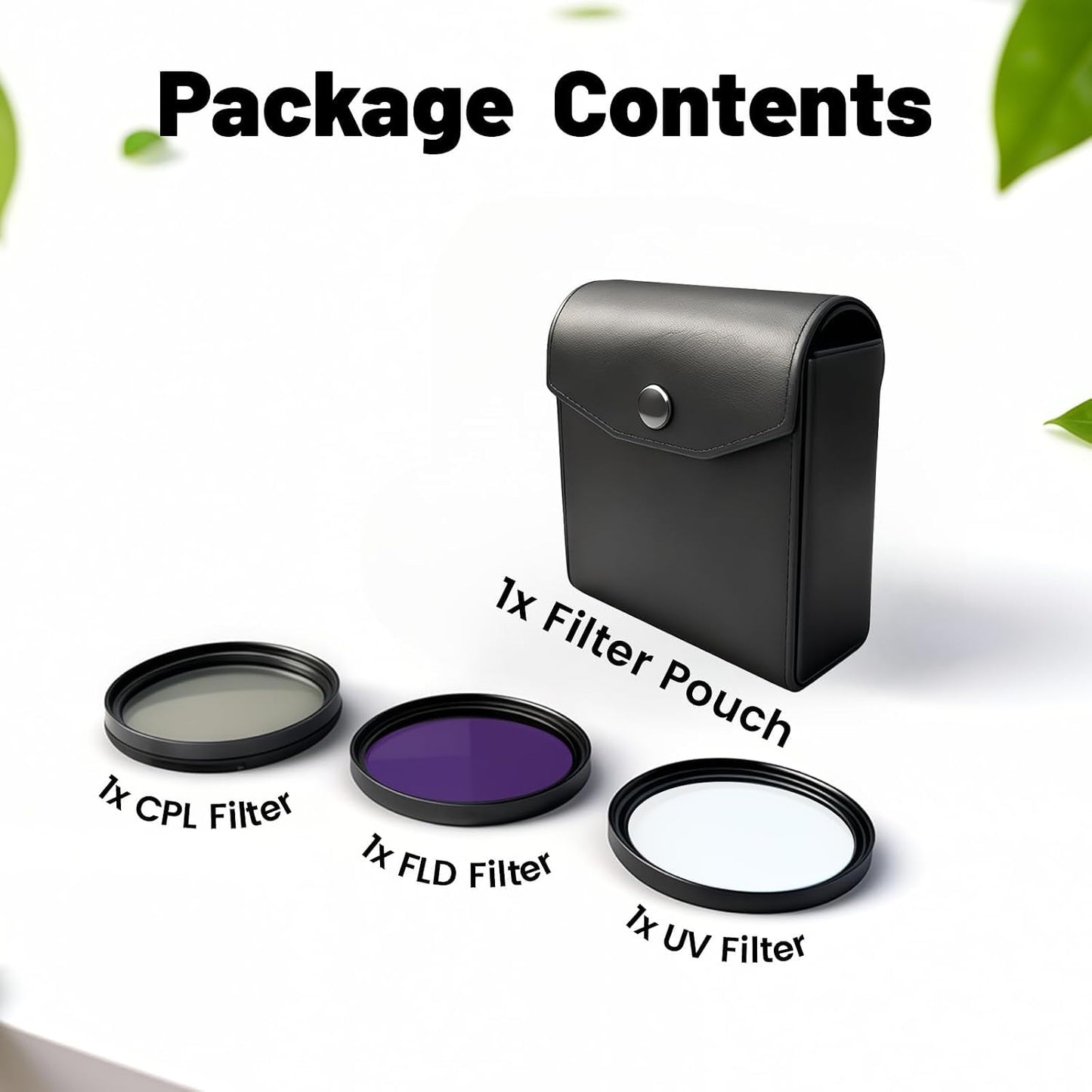 Wokyo 67mm 3 Set UV/CPL/FLD Lens Filter Kit with Portable Travel Storage Case, Pcs Multi-Coated HD Optical Glass Camera