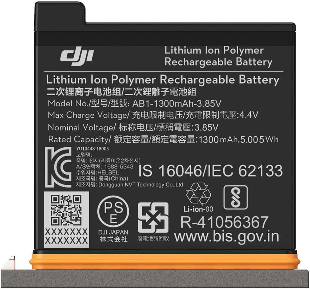 DJI 1300mAh Osmo Action Camera Battery - LiPo Power