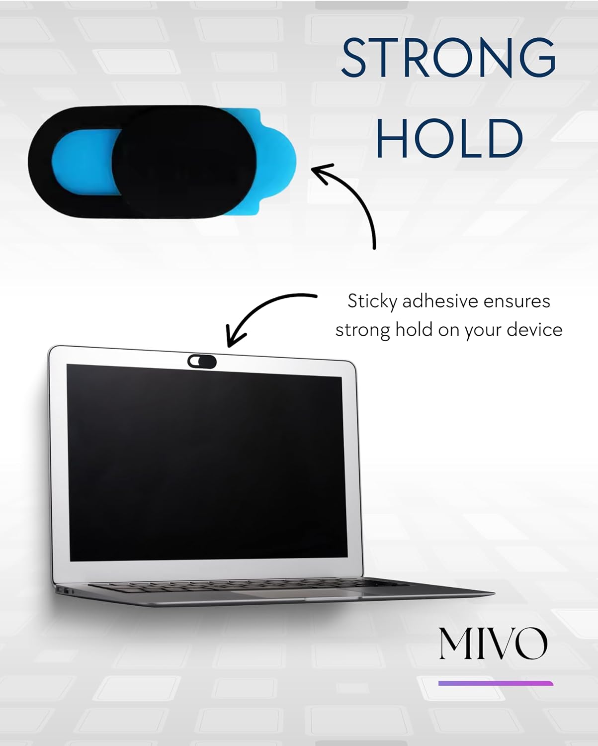 Mivo [5-Pack], 8/7/6 Webcam Cover Slide Ultra-Thin Web Camera Cover for Macbook Pro, iMac, Laptop, PC, iPad Pro, iPhone