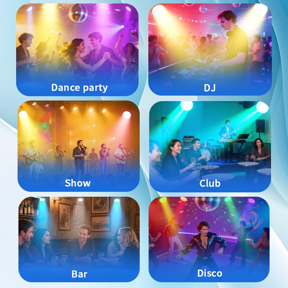 MINGJIE 19x15W Moving Head Stage Light,RGBW 4-in-1 LED Zoom Beam Wash Strobe Effect,DMX Sound Activated,540° Pan 270° Tilt,Professional DJ Lighting for Club Wedding Party Bar (Luces para)