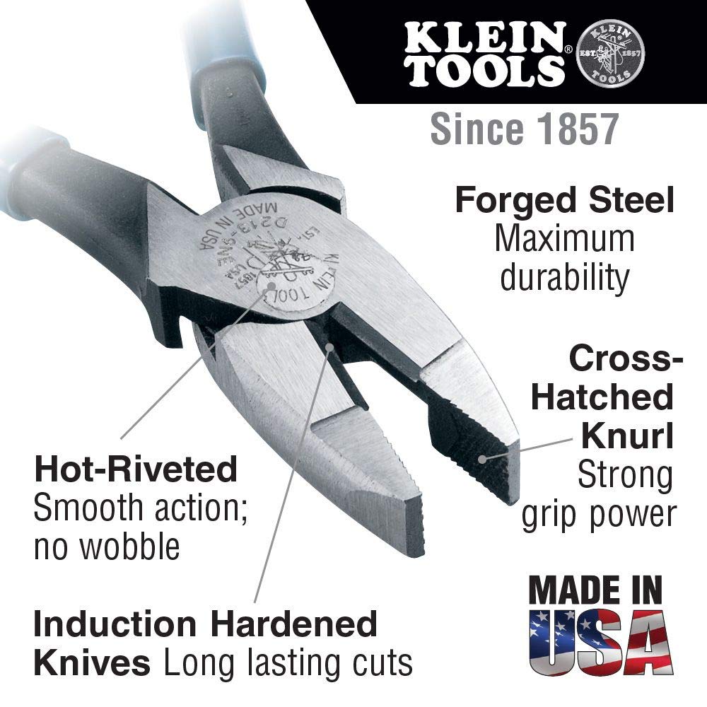 Klein Tools 32288 Insulated Screwdriver, 8-in-1 Screwdriver Set & 80020 Tool Set with Lineman's Pliers, Diagonal Cutters, and Long Nose Pliers, with Induction Hardened Knives, 3-Piece