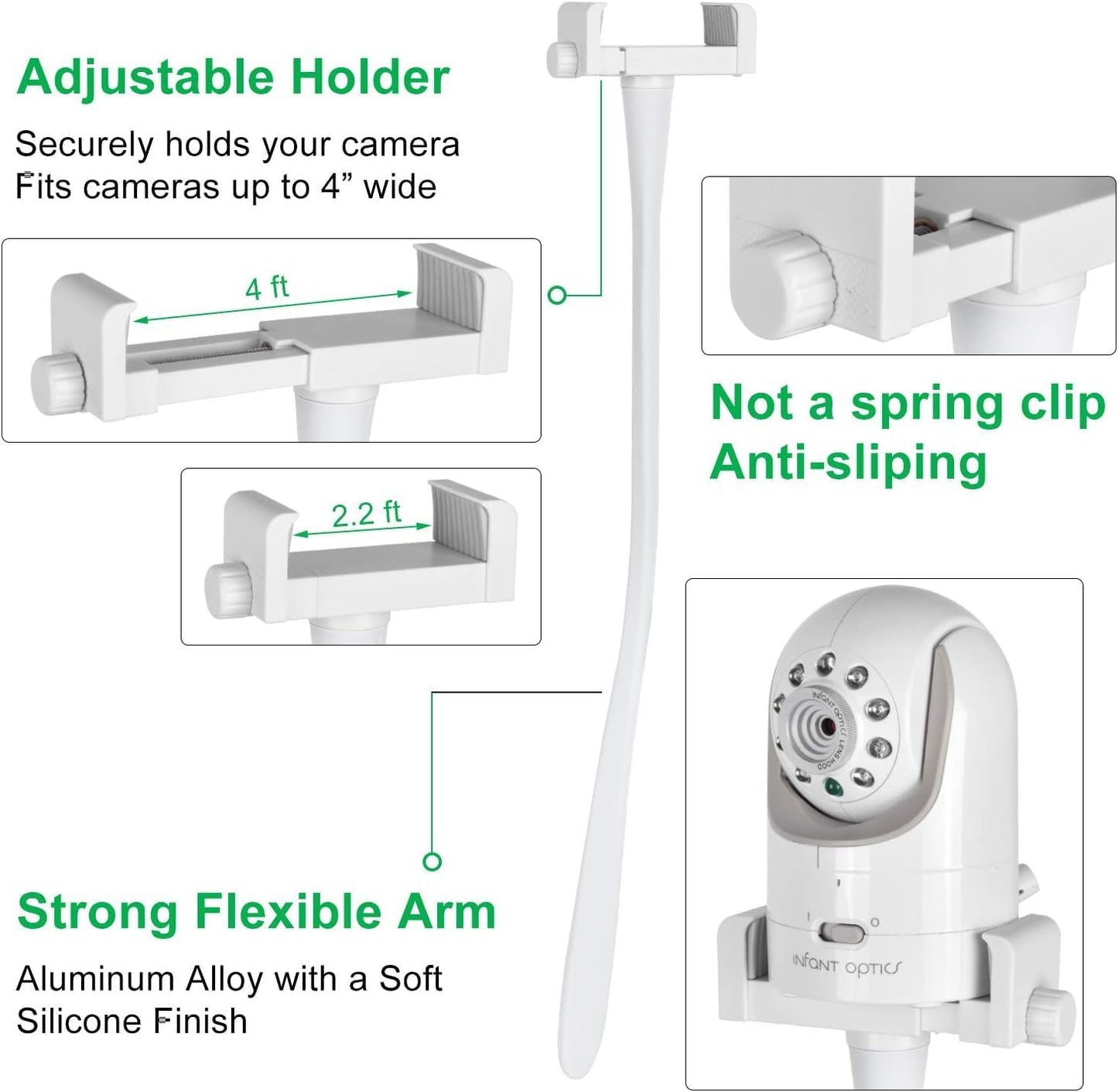 KHQBG DXR-8& DXR-8 The Baby monterail Mount Camera Shelves are Compatible with Pro and Most Other Baby Monitors
