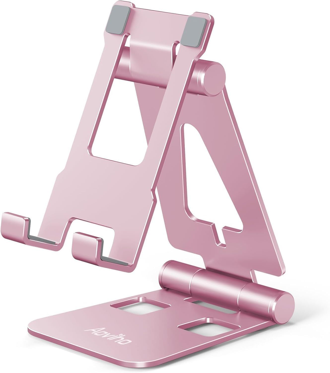 Aoviho iPhone17 16 15 14 13 12 11 8 7 6 5 5s Cell Phone Stand for Desk, Adjustable Desktop Phone Holder Stand, Foldable