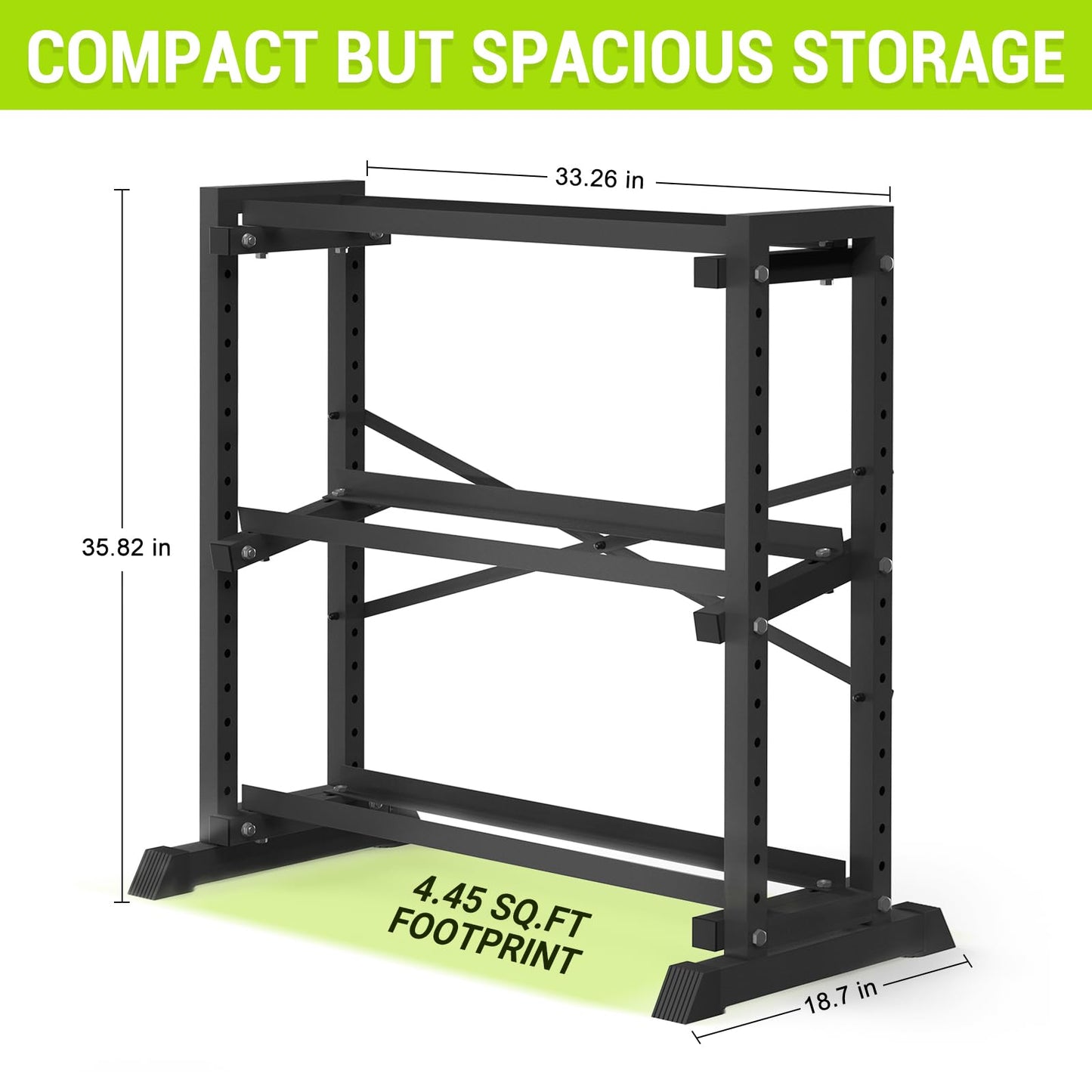 Eocnrhe Dumbbell Rack Stand Only, Weight Rack for Home Gym, 3-Tier Adjustable Dumbell Rack, Heavy-Duty Weight Stand for Dumbbells Kettlebells & Weight Plates(Rack Only)