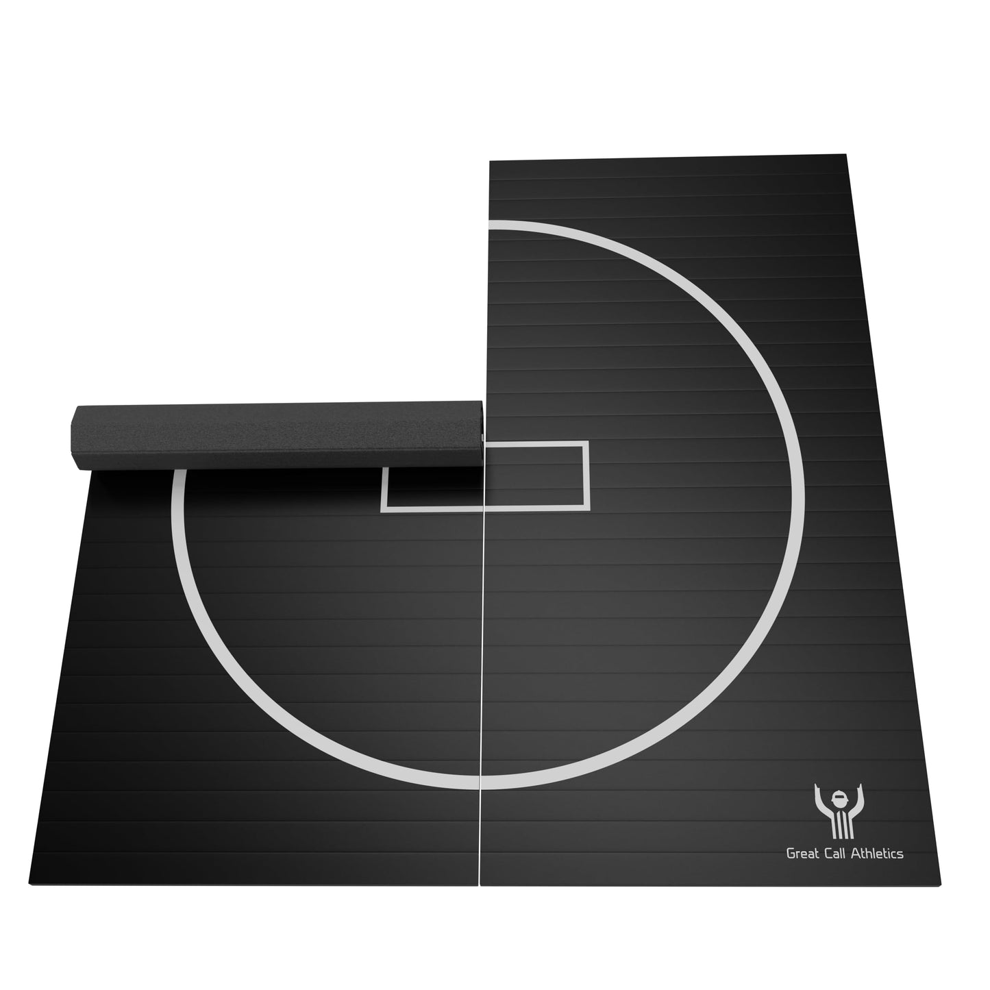 Great Call Athletics | 10’ x 10’ Wrestling Mat 1.25" Thick Collegiate Quality Thick Flexi Roll Jiu Jitsu Mats Home bjj Tape (Black)