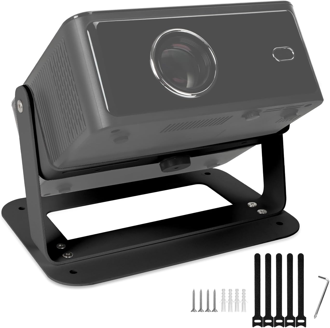 SMBLCE 360 1/4" Projector Mount - Adjustable Desktop, Ceiling, and Wall Mount - Universal Screw Hole for Easy