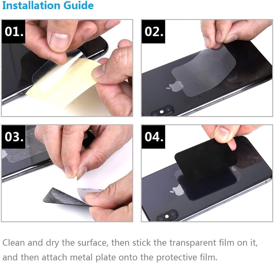 ACKLLR 16 8 8 Pieces Phone Car Mount Metal Plate with Adhesive for Magnetic Cradle-Less Mount,Cell Phone, GPS