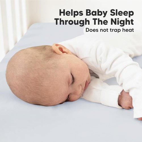 KeaBabies Organic Crib Sheets - 2-Pack Fitted Jersey Cotton for Baby Beds | Soft, Breathable & Cute Prints (Cove)