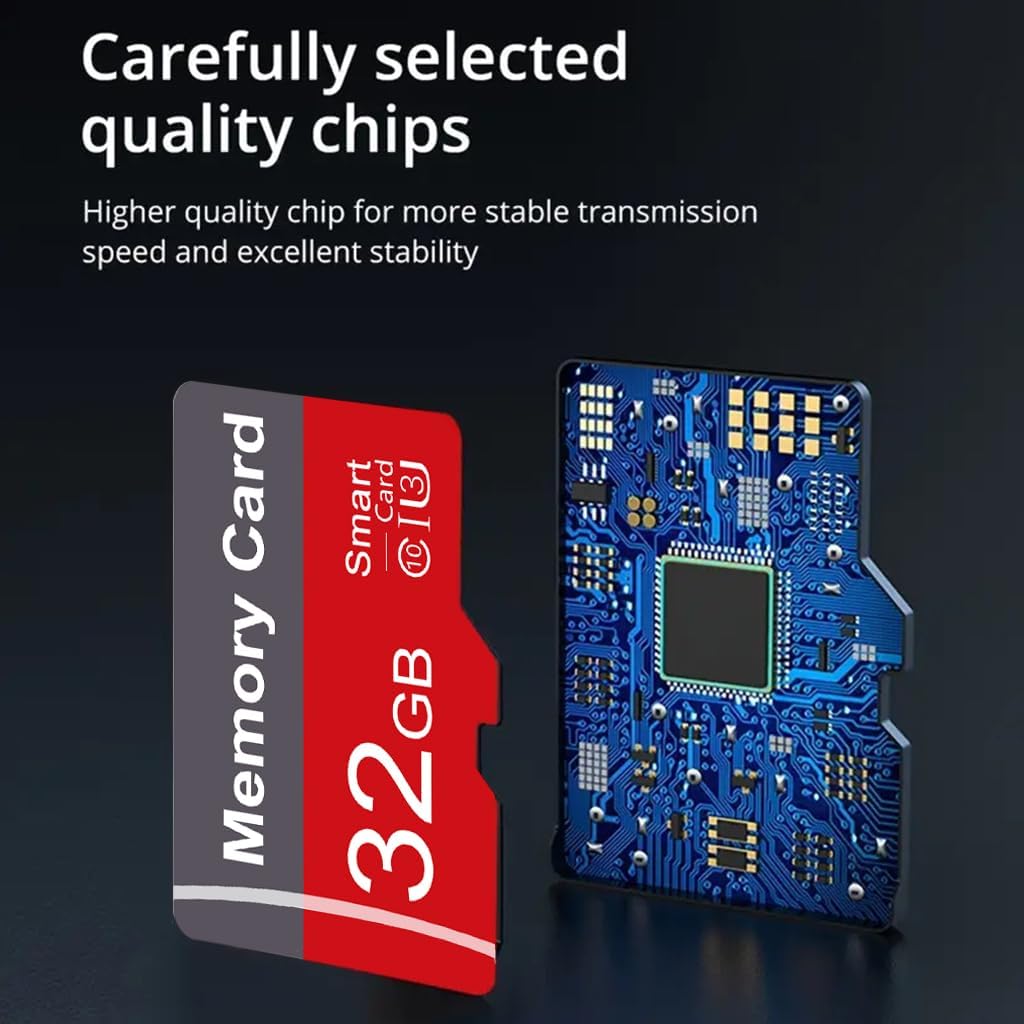 Yicunxin 2 Pack 32GB C10 A1 (32, Memory Card with Adapter, High Speed TF Card, UHS-I Memory TF Card for Tablet/Mobile