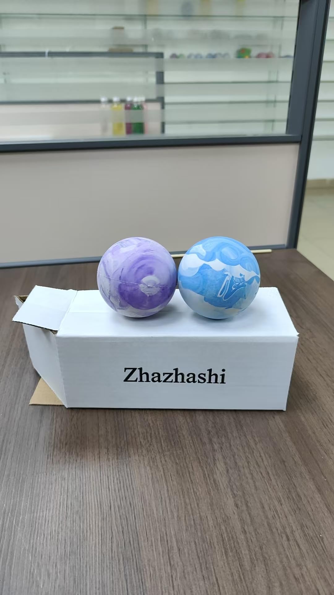 Massage Lacrosse Balls 2 Pack, Rubber Trigger Point Therapy Balls for Deep Tissue Myofascial Release, Plantar Fasciitis & Muscle Soreness Relief, Portable Pain Relief Tool (Purple and Blue)